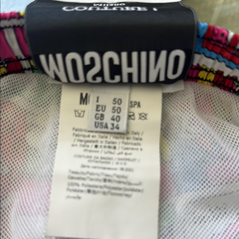 Moschino Men’s Colorful Comic Print Swim Trunks - Milano - Picture 2 of 4